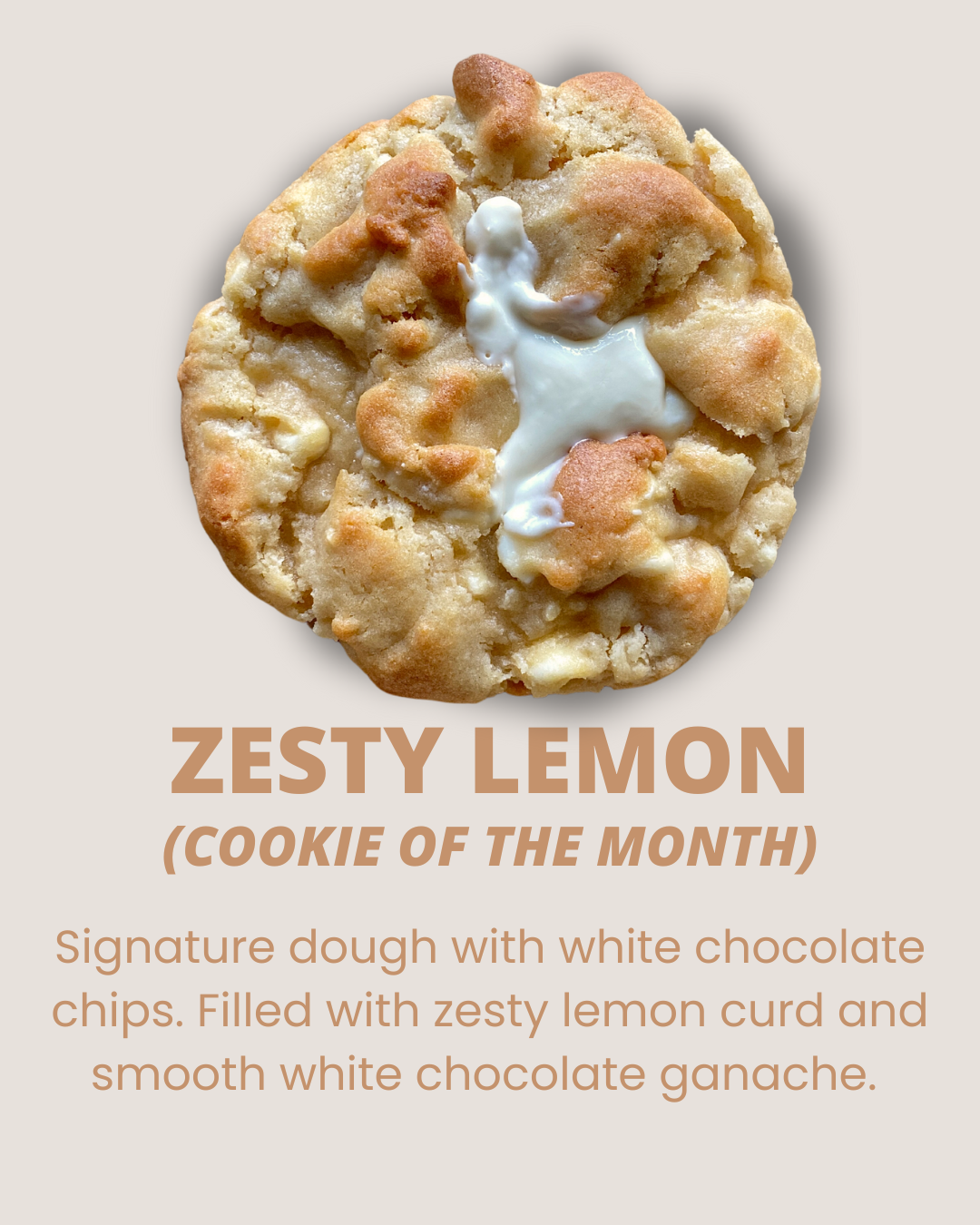 stuffed lemon white chocolate cookie