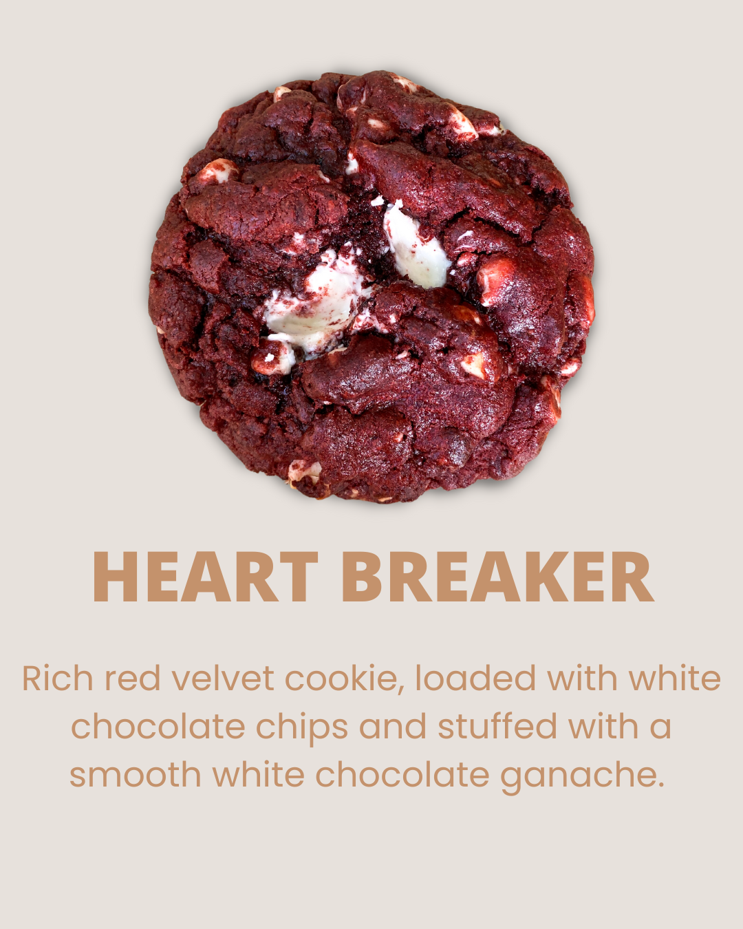 red velvet white chocolate valentine cookie